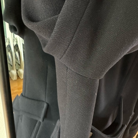 Navy Pendleton long wool coat with hood - Picture 6 of 14